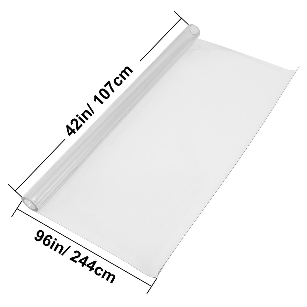 Plastic Table Cover, 42"x96"x0.08", Transparent PVC Table Protector, Rectangle Clear Desk Mat, Water Oil Proof Table Cover for Dining Table Coffer Table Kitchen Worktable Dresser Cabinet, etc.