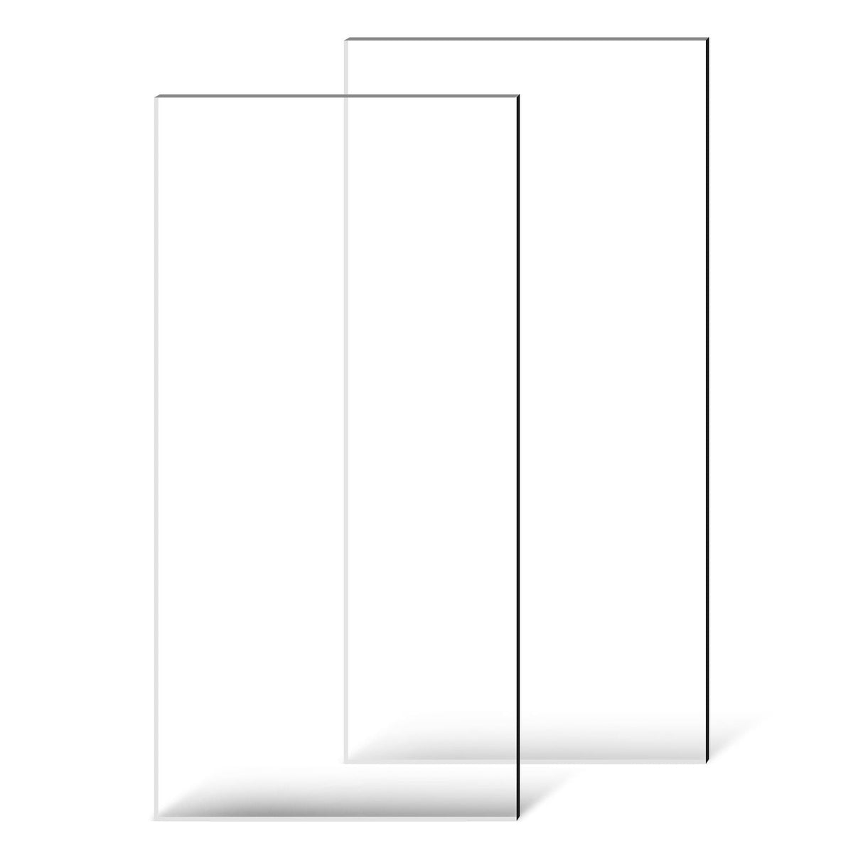 Plexiglass Acrylic Sheets, 2-Pack Plastic Sheet, 24 x 48 Inch 1/8 Inch Thick Clear Plastic Cast Transparent Glass for Crafting Projects, Replacement Picture Frame Glass, DIY Display, Easy to Cut
