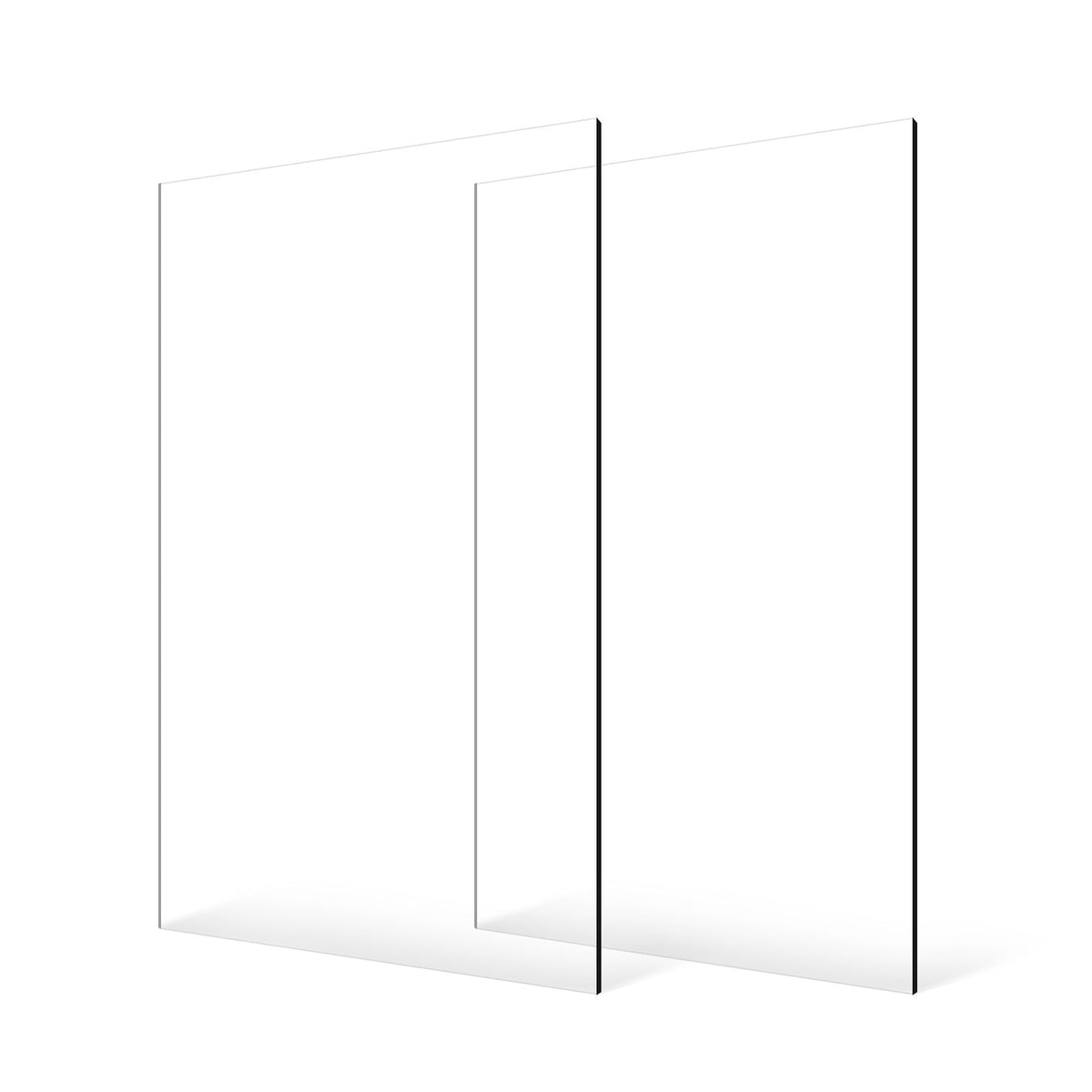 Plexiglass Acrylic Sheets, 2-Pack Plastic Sheet, 24 x 48 Inch 1/8 Inch Thick Clear Plastic Cast Transparent Glass for Crafting Projects, Replacement Picture Frame Glass, DIY Display, Easy to Cut