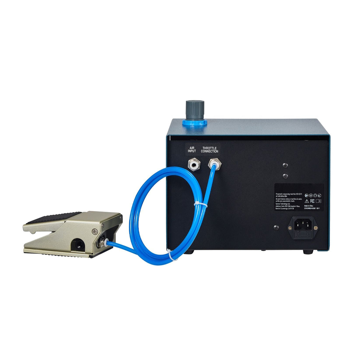 Pneumatic Jewelry Engraver, 2800 RPM, 60W Single Head Pneumatic Hand Engraving Machine, DIY Impact Engraver with Foot Pedal 0-60 PSI Adjustable, Micro Engraver for Jewelry and Metal Crafting