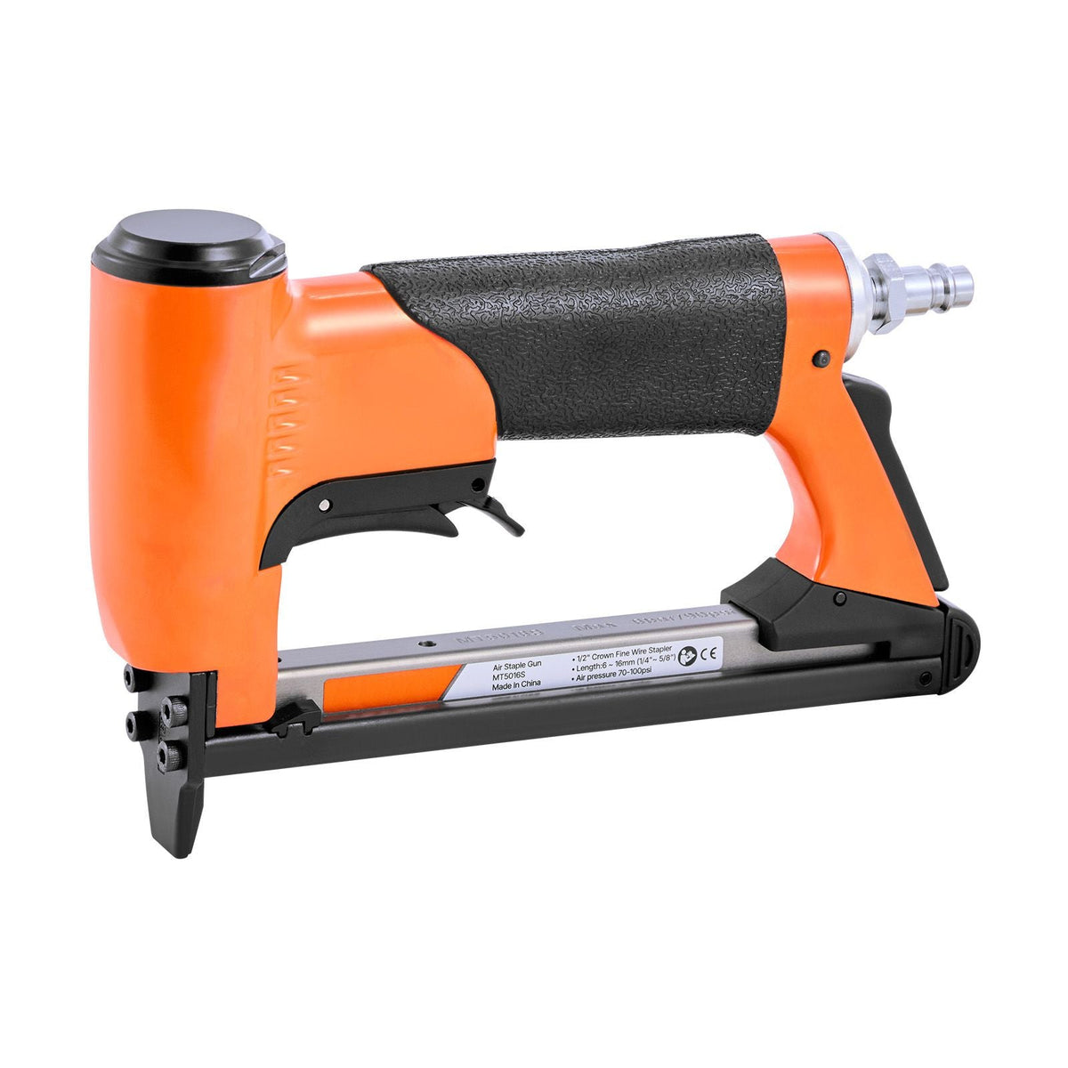 Pneumatic Staple Gun, 20 Gauge Air Upholstery Stapler for 50 Series Fine Wire Staples 1/2" Crown 1/4"-5/8" Length, Max 110PCS Loading Air Staple Gun for Upholstering, Woodworking, DIY Projects