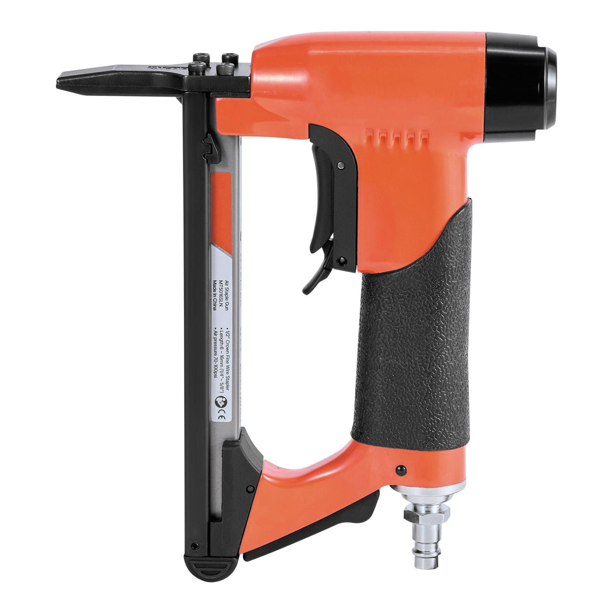 Pneumatic Staple Gun, 20 Gauge Long-Nose Upholstery Stapler for 50 Series Fine Wire Staples 1/2-inch Crown 1/4"-5/8" Length, Max 110PCS Loading Air Staple Gun for Upholstering, Woodworking, DIY