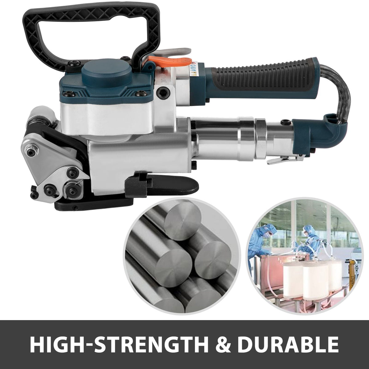 Pneumatic Strapping Tool B19 Hand Held Strapping Machine with 3500N Max Tension Pneumatic Strapping Machine for 1/2\'\'-3/4\'\' PP/PET Belt