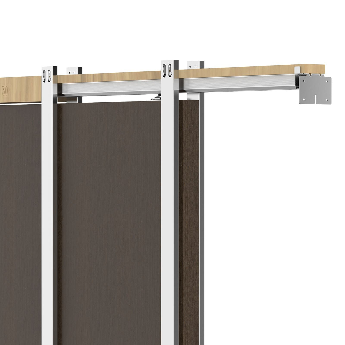 Pocket Door Frame Kit, for 24-30 in Wide 80 in High Door, Pocket Door Kit with Two-Way Soft Close Mechanism, Slide Smoothly Quietly, Easy to Install, Premium Galvanized Steel, for Living Room