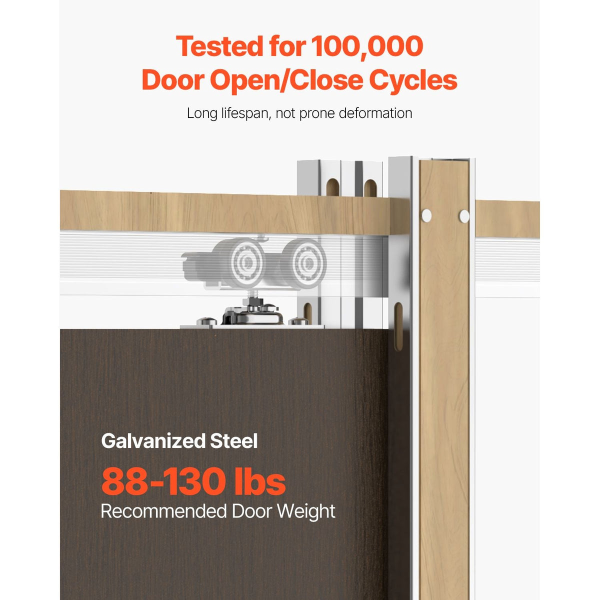 Pocket Door Frame Kit, for 24-30 in Wide 80 in High Door, Pocket Door Kit with Two-Way Soft Close Mechanism, Slide Smoothly Quietly, Easy to Install, Wood and Galvanized Steel, for Living Room