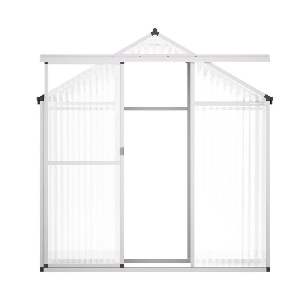 Polycarbonate Greenhouse, 6 x 4 Ft, Outdoor Greenhouse with Adjustable Vent Windows, Pavilion Styled Greenhouse with Sliding Door, Aluminum Large Walk-in Greenhouse Kit for Garden Backyard