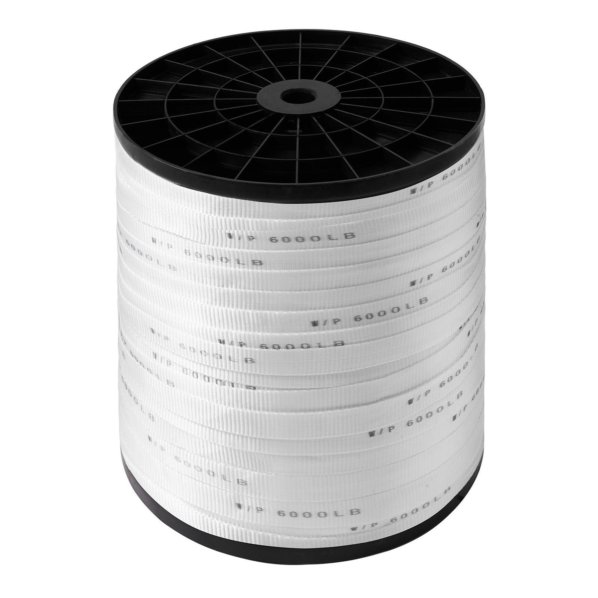 Polyester Pull Tape, 1" x 2103' Mule Tape Flat Rope, 6000 lbf Tensile Capacity, Printed Webbing Cable Pulling Tape for Packaging, Gardening, Commercial Electrical, Conduit Work, White