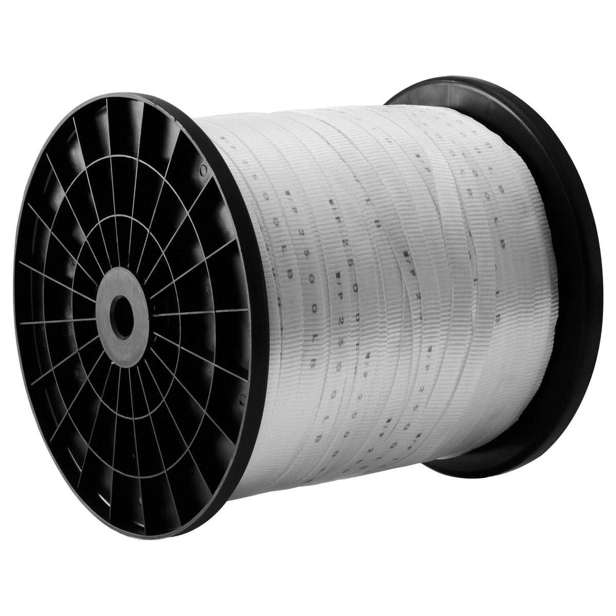 Polyester Pull Tape, 3/4" x 1053' Mule Tape Flat Rope, 2500 lbf Tensile Capacity, Printed Webbing Cable Pulling Tape for Packaging, Gardening, Commercial Electrical, Conduit Work, White