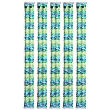 Pool Cover Water Bags, 5 Packs 8 Ft, Double Chamber Pool Cover Water Tubes with Reflective Strips, 0.3mm Thick PVC Bags Weights with Leakproof Screw Cap, for Winter Inground Swimming-Pool Covers
