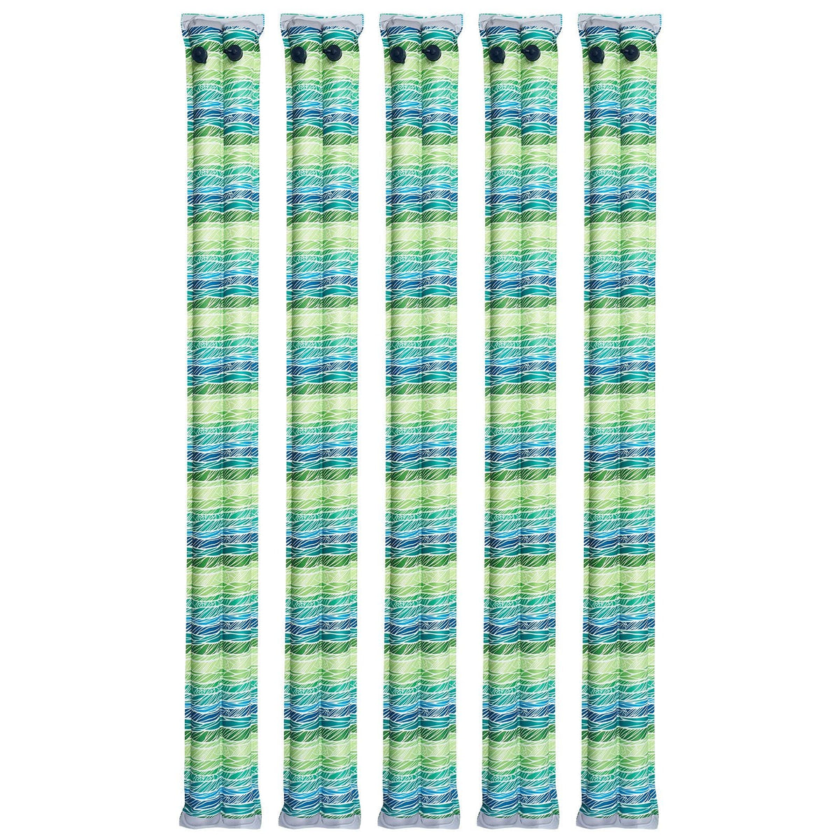 Pool Cover Water Bags, 5 Packs 8 Ft, Double Chamber Pool Cover Water Tubes with Reflective Strips, 0.3mm Thick PVC Bags Weights with Leakproof Screw Cap, for Winter Inground Swimming-Pool Covers