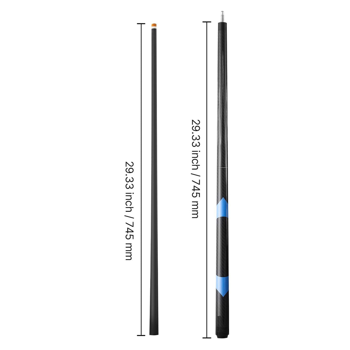 Pool Cue, 1 Piece Pool Stick, 58 inch & 19 oz Carbon Fiber Billiard Pools Cue Stick with Bakelite Pressed Cue Tip & ABS Connection Ring, Cues Sticks for Professional Pool Table, Bar, Home,Office