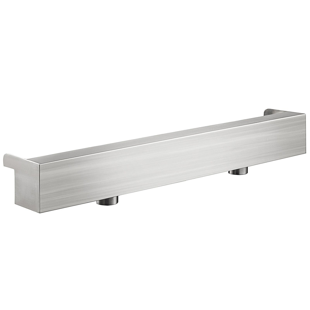 Pool Fountain Stainless Steel Pool Waterfall Spillway with Pipe Connector Rectangular Garden Outdoor (59.1\")