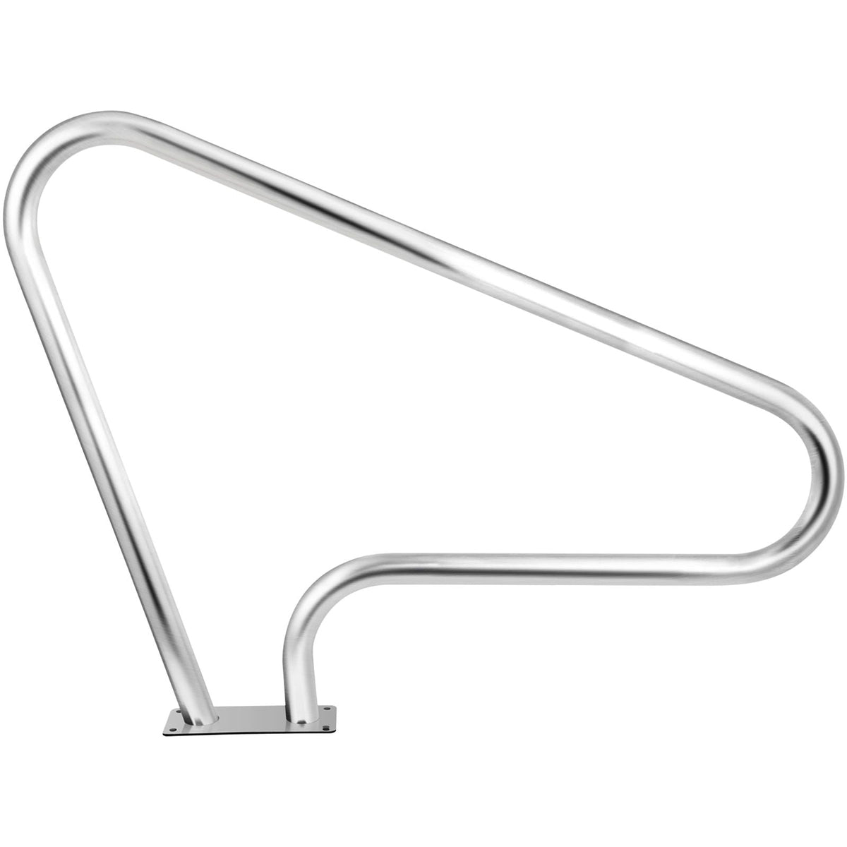 Pool Rail 48x36 Pool Railing 304 Stainless Steel 250LBS Load Capacity Silver Rustproof Pool Handrail Humanized Swimming Pool Handrail with Blue Grip Cover & M8 Drill Bit & Self-Taping Screws