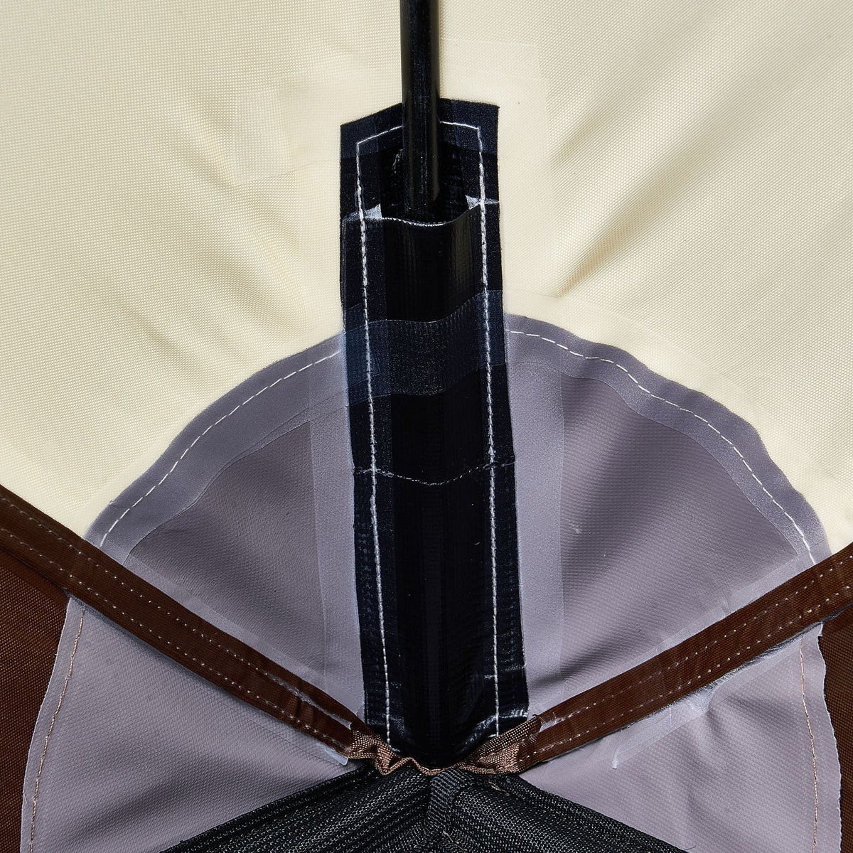 Pop Up Gazebo Tent, Pop-Up Screen Tent 6 Sided Canopy Sun Shelter with 6 Removable Privacy Wind Cloths & Mesh Windows, 12.5x12.5FT Quick Set Screen Tent with Mosquito Netting, Brown