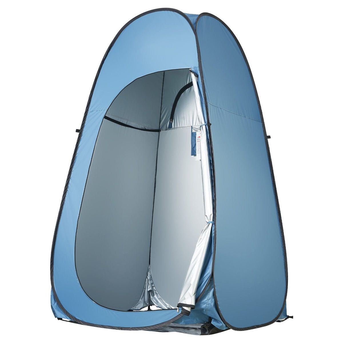 Pop up Shower Tent, Instant Portable Privacy Tent Changing Room with Hanging Bag, Ground Stakes, Ropes, Carry Bag, 190T Polyester with Silver Coating, Quick Setup, for Camping, Beach, Fishing