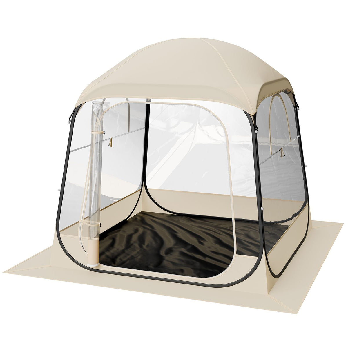 Pop up Sports Tent, 72x72 in Clear Bubble Tent for 2-4 Persons, Waterproof Outdoor Pod with Floor Mat & Top Cover, Garden Igloo Dome Tents Camping Shelter for Events Fishing Cheering