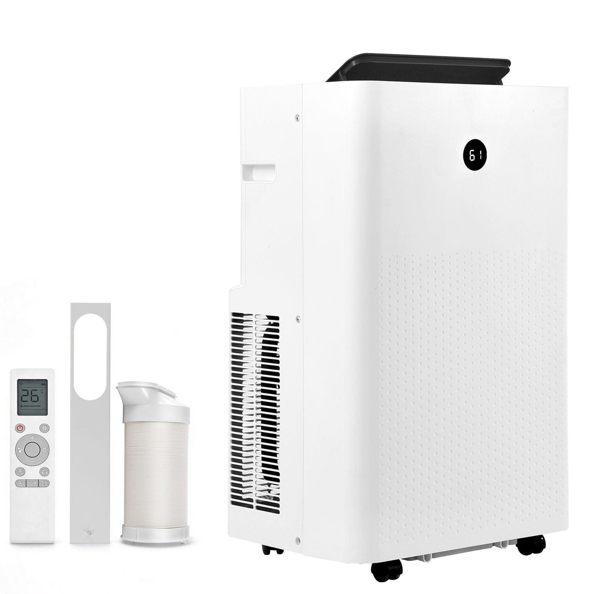 Portable Air Conditioner, 12000 BTU ASHRAE (8150 BTU SACC) 4-in-1 Standing Cooling Ac Unit, LED Touch Panel & Remote Control, 24h Timer, Cooling, Dehumidifier, Fan, Sleep Mode for Room Indoor