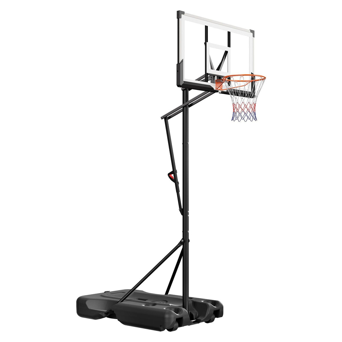 Portable Basketball Stand, 10 ft Height Adjustment Basketball Hoop & Goal, Portable Basketballs Hoop with 54 inch PC Backboard & Wheels for Kids, Teens, Adults in Driveways, Pools, Schools