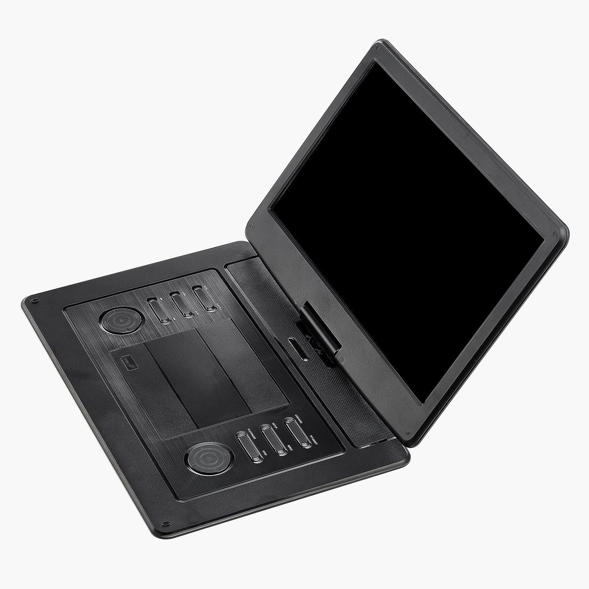 Portable DVD Player, 15.6 inch HD Swivel Display Screen, 4.5-5 H Built-in Rechargeable Battery, Dual Speakers, Support Sync TV/USB/SD Card/CD/DVD, Car Charger, AC Power Adapter, Remote Control