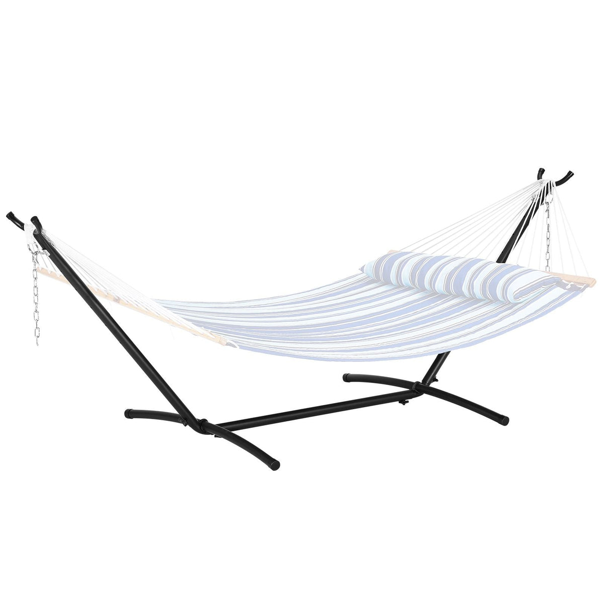 Portable Hammock Stand, 450lbs Capacity Steel Hammock Stand for 2 Person, Heavy Duty Adjustable Hooks Hammock Frame Fits 9.5-12.6 ft Hammocks, Space Saving with Carrying Bag