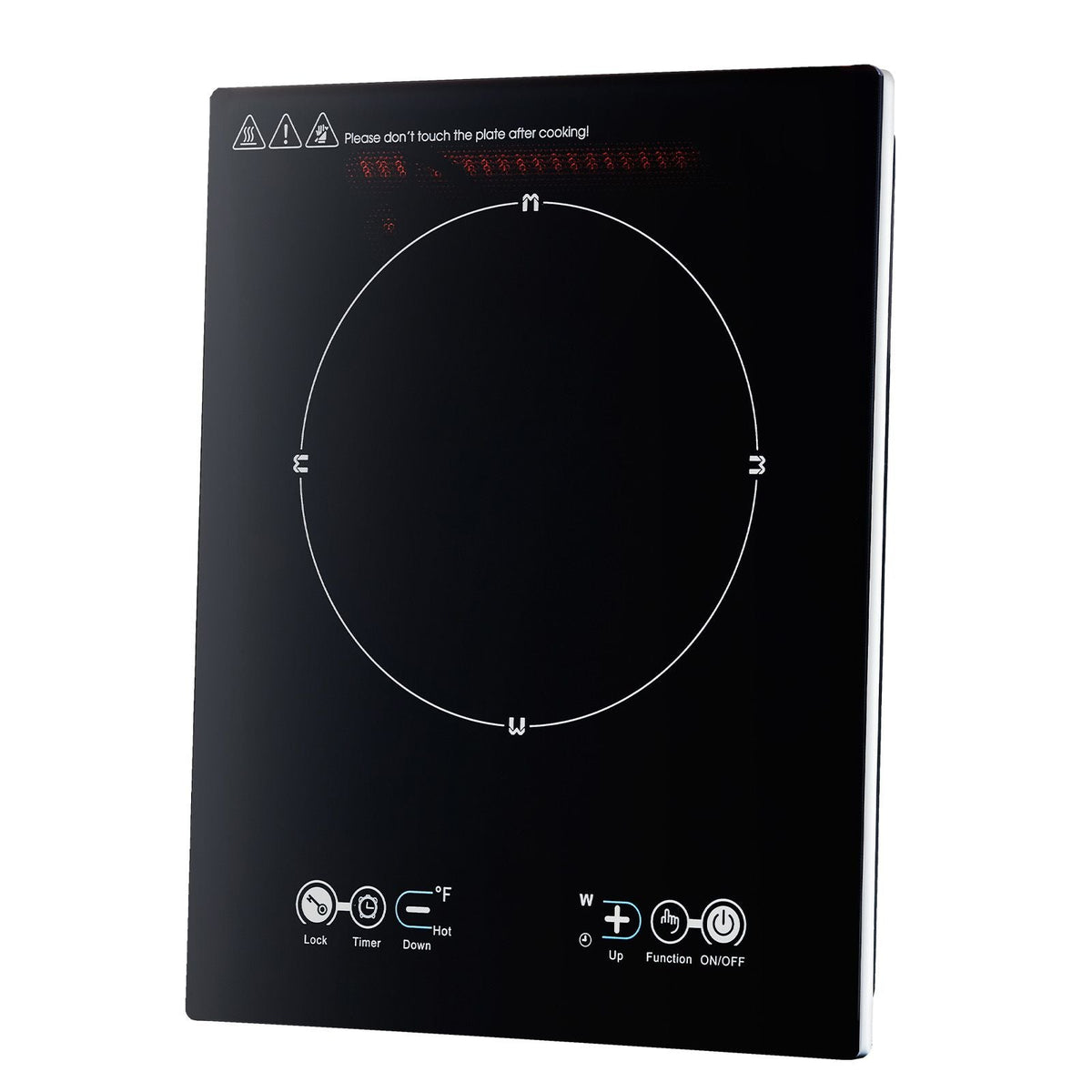 Portable Induction Cooktop, 1800W Electric Induction Burner with 9 Temperature Settings, Countertop Induction Hot Plate with 3H Timer, Child Lock, Easy to Clean, for Home Kitchen Cooking