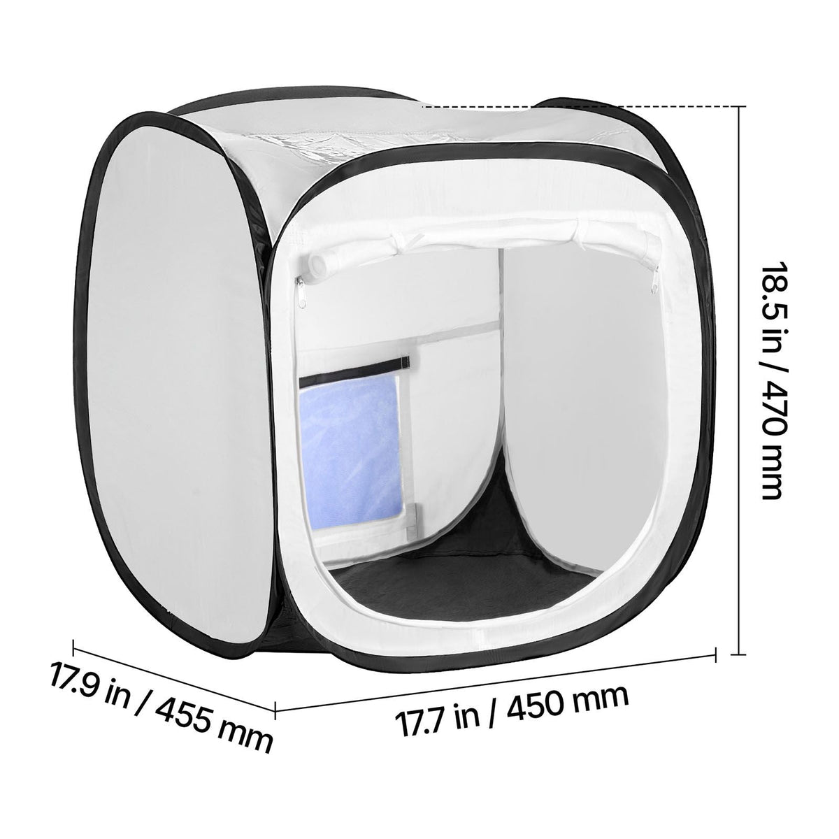 Portable Paint Booth Tent, 15.94 x 15.94 x 16.9 inch Pop-Up Portable Spray Paint Tent with Mesh Door, Spray Painting Tents for Small Models, Sculptures, Vases, Photo Frames, Pop-Up Design