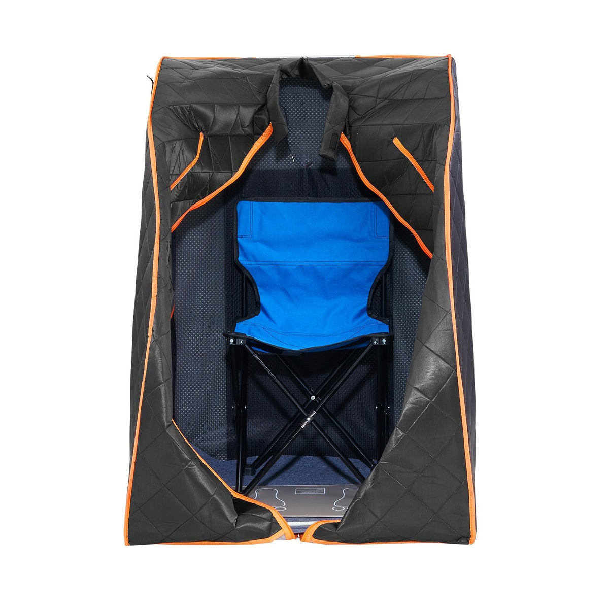 Portable Sauna Tent, 1050W Personal Sauna Kit for Home Spa, Detoxify & Soothing Infrared Heated Body Therapy, Time & Temperature Remote Control with Chair & Floor Mat & Storage Bag, Black