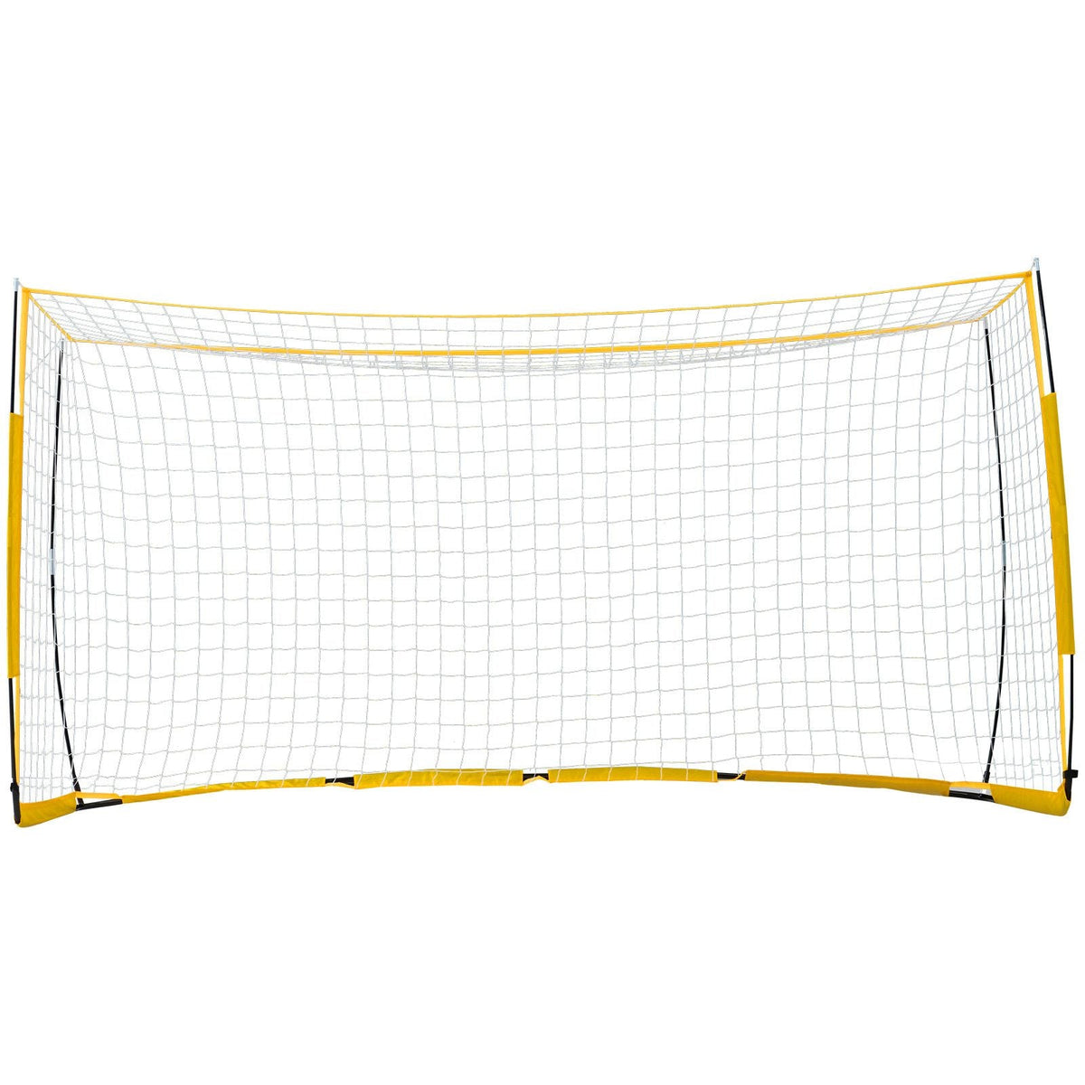 Portable Soccer Goal, 12x6 ft Adults Kids Backyard Soccer Net, Large Practice Soccer Net, Steel Fiberglass Structure Training Goal Set, All-Weather Outdoor Soccer Goals with Carry Bag, Yellow