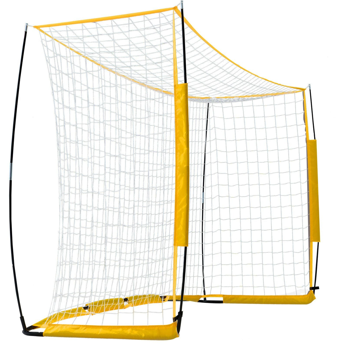 Portable Soccer Goal, 12x6 ft Adults Kids Backyard Soccer Net, Large Practice Soccer Net, Steel Fiberglass Structure Training Goal Set, All-Weather Outdoor Soccer Goals with Carry Bag, Yellow