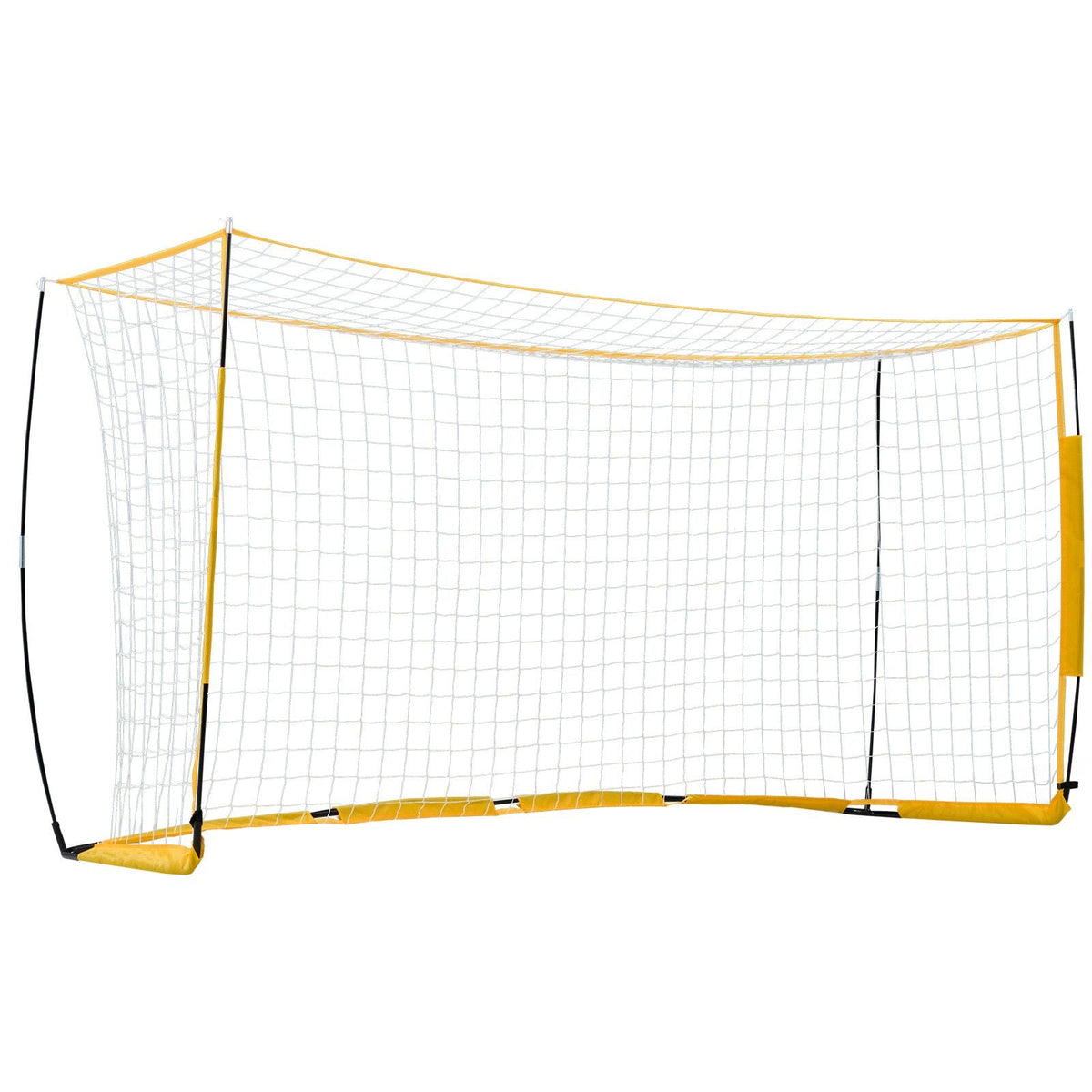 Portable Soccer Goal, 12x6 ft Adults Kids Backyard Soccer Net, Large Practice Soccer Net, Steel Fiberglass Structure Training Goal Set, All-Weather Outdoor Soccer Goals with Carry Bag, Yellow