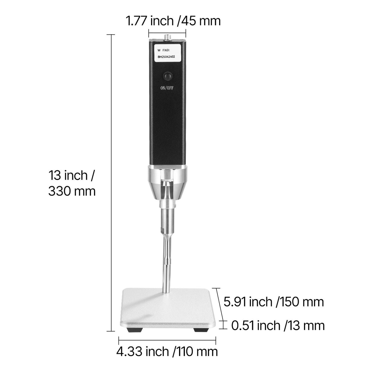 Portable Ultrasonic Homogenizer, 0.3 in Titanium Alloy Probe, 30KHz Ultrasonic Frequency, 50-300ml Capacity, Handheld and Desktop Dual Use, Sonicator Processor Cell Disruptor Mixer with Stand