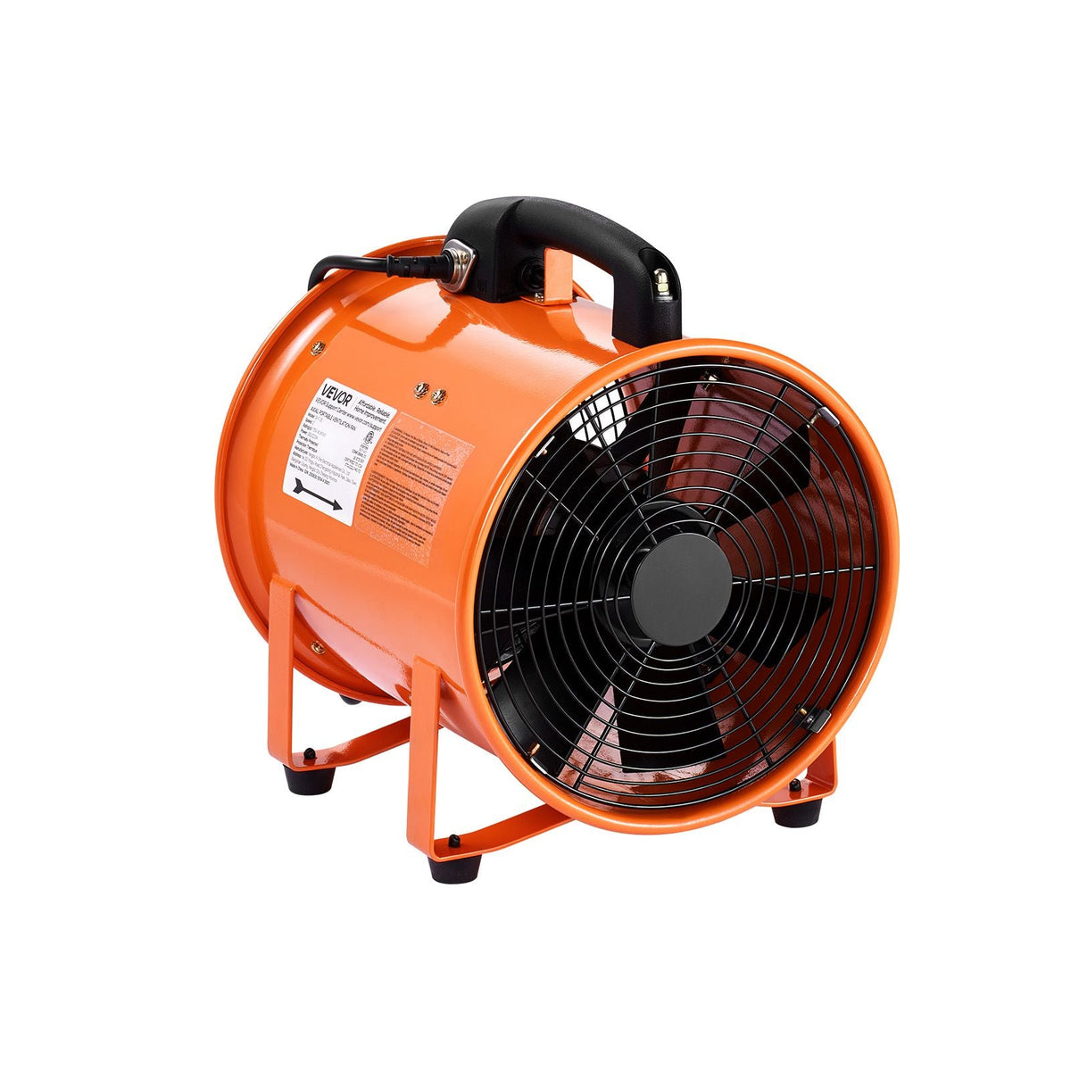Portable Ventilator, 10 inch Heavy Duty Cylinder Fan with 33ft Duct Hose, 350W Strong Shop Exhaust Blower 1948CFM, Industrial Utility Blower for Sucking Dust, Smoke, Smoke Home/Workplace