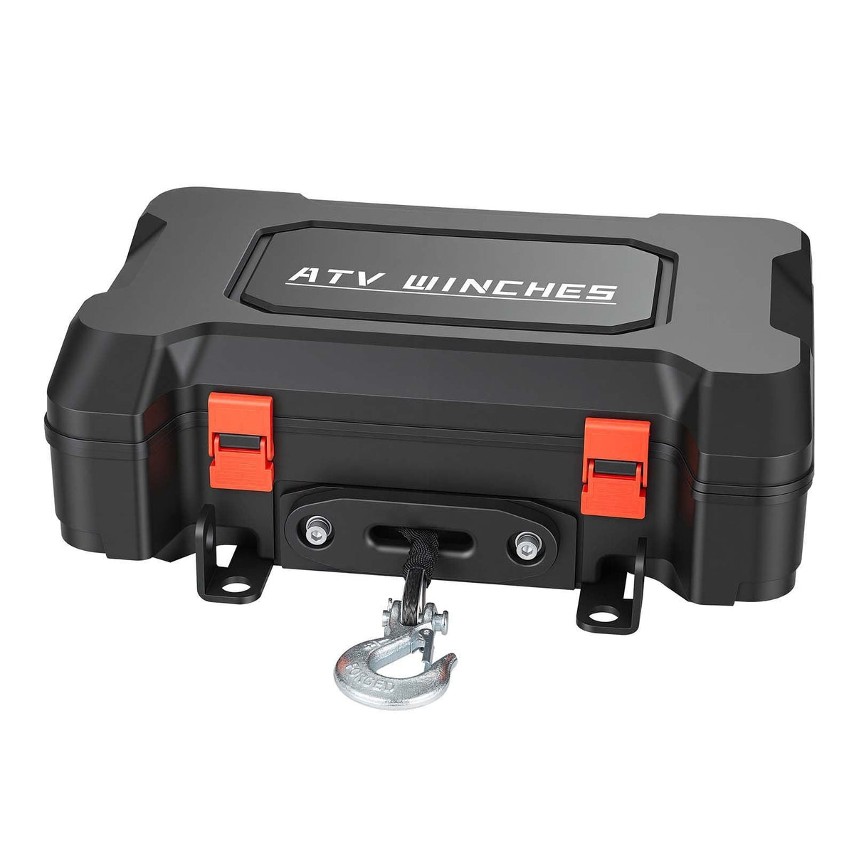Portable Winch, 3500 lbs 12V DC Electric Winch with Synthetic Rope, Wireless & Wired Remotes, Box-Style Recovery Kit with Fairlead, Clevis Hook, Strap for ATV UTV Off-Road Outdoor Pulling Tasks