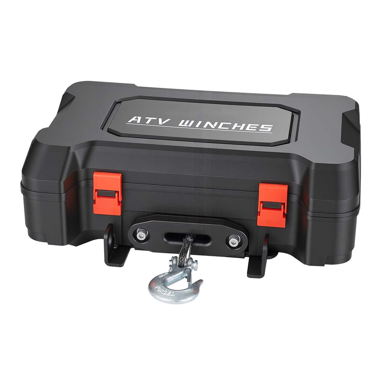 Portable Winch, 4500 lbs 12V DC Electric Winch with Synthetic Rope, Wireless & Wired Remotes, Box-Style Recovery Kit with Fairlead, Clevis Hook, Strap for ATV UTV Off-Road Outdoor Pulling Tasks
