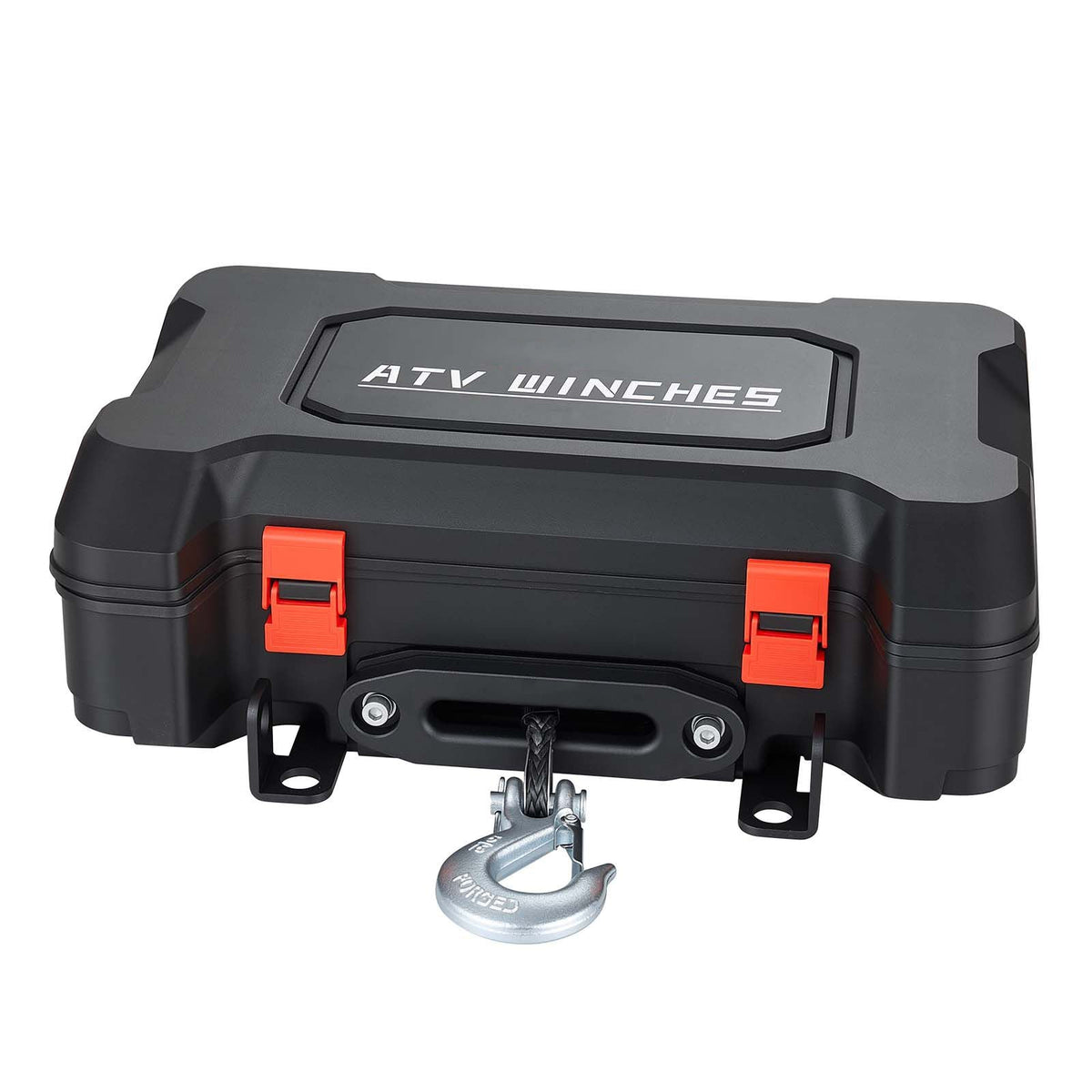 Portable Winch, 6000 lbs 12V DC Electric Winch with Synthetic Rope, Wireless & Wired Remotes, Box-Style Recovery Kit with Fairlead, Clevis Hook, Strap for ATV UTV Off-Road Outdoor Pulling Tasks