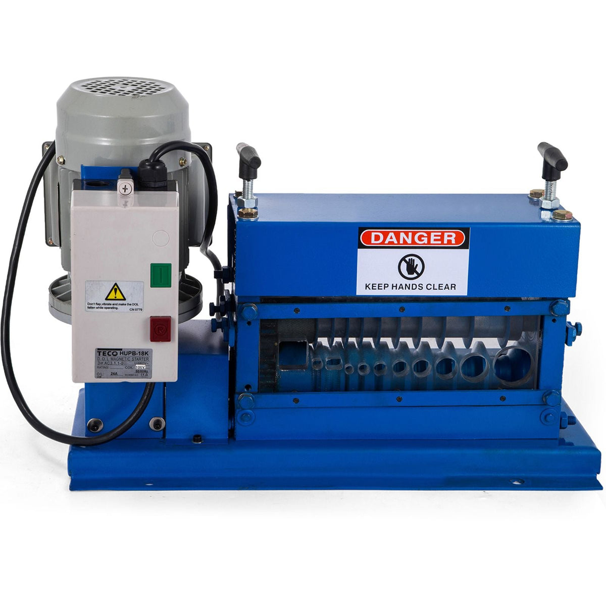Portable Wire Stripper, 18 AWG to 1" OD, 11 Channels, 10 Blades, Electric Machine for Efficient Copper Recycling, Speeds Up to 75ft/min