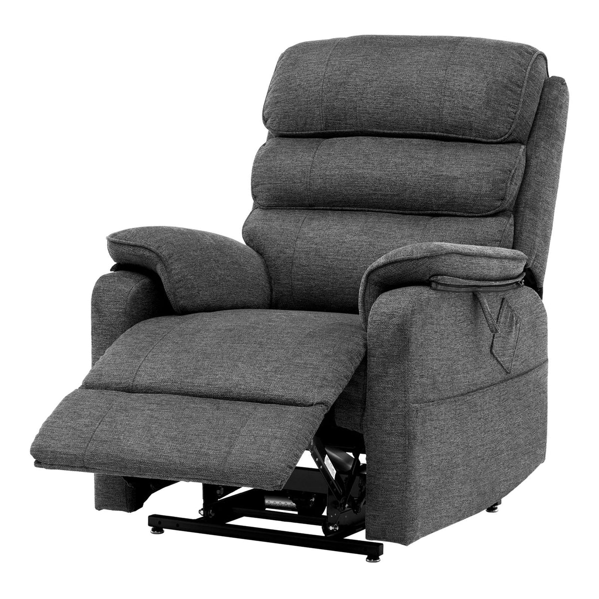 Power Lift Recliner Chair, Lift Chair with Heat and Massage for Elderly, Dual Motor Recliner Chair with 2 Anti-Fall Ropes, Infinite Position Adjustment Electric Recliner (Medium, Dark Gray)