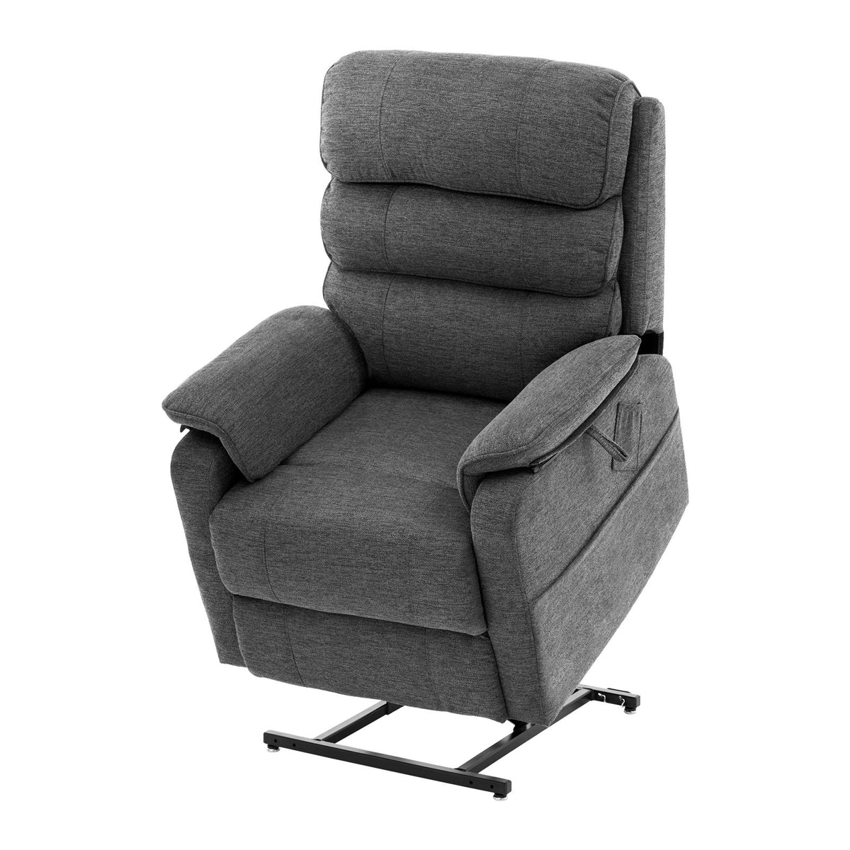 Power Lift Recliner Chair, Lift Chair with Heat and Massage for Elderly, Dual Motor Recliner Chair with 2 Anti-Fall Ropes, Infinite Position Adjustment Electric Recliner (Medium, Dark Gray)