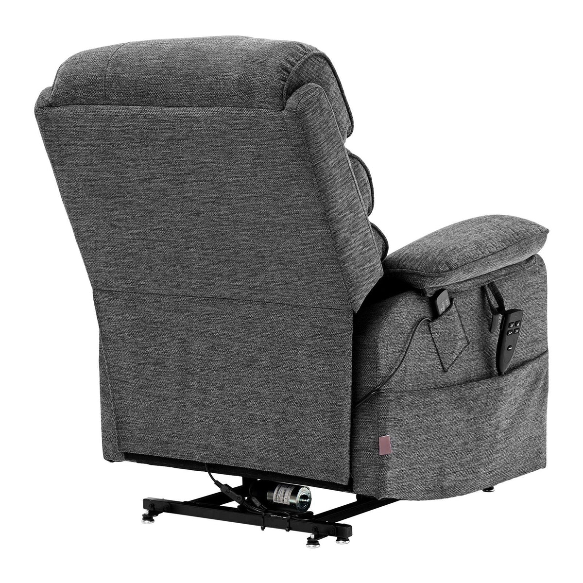Power Lift Recliner Chair, Lift Chair with Heat and Massage for Elderly, Dual Motor Recliner Chair with 2 Anti-Fall Ropes, Infinite Position Adjustment Electric Recliner (Medium, Dark Gray)