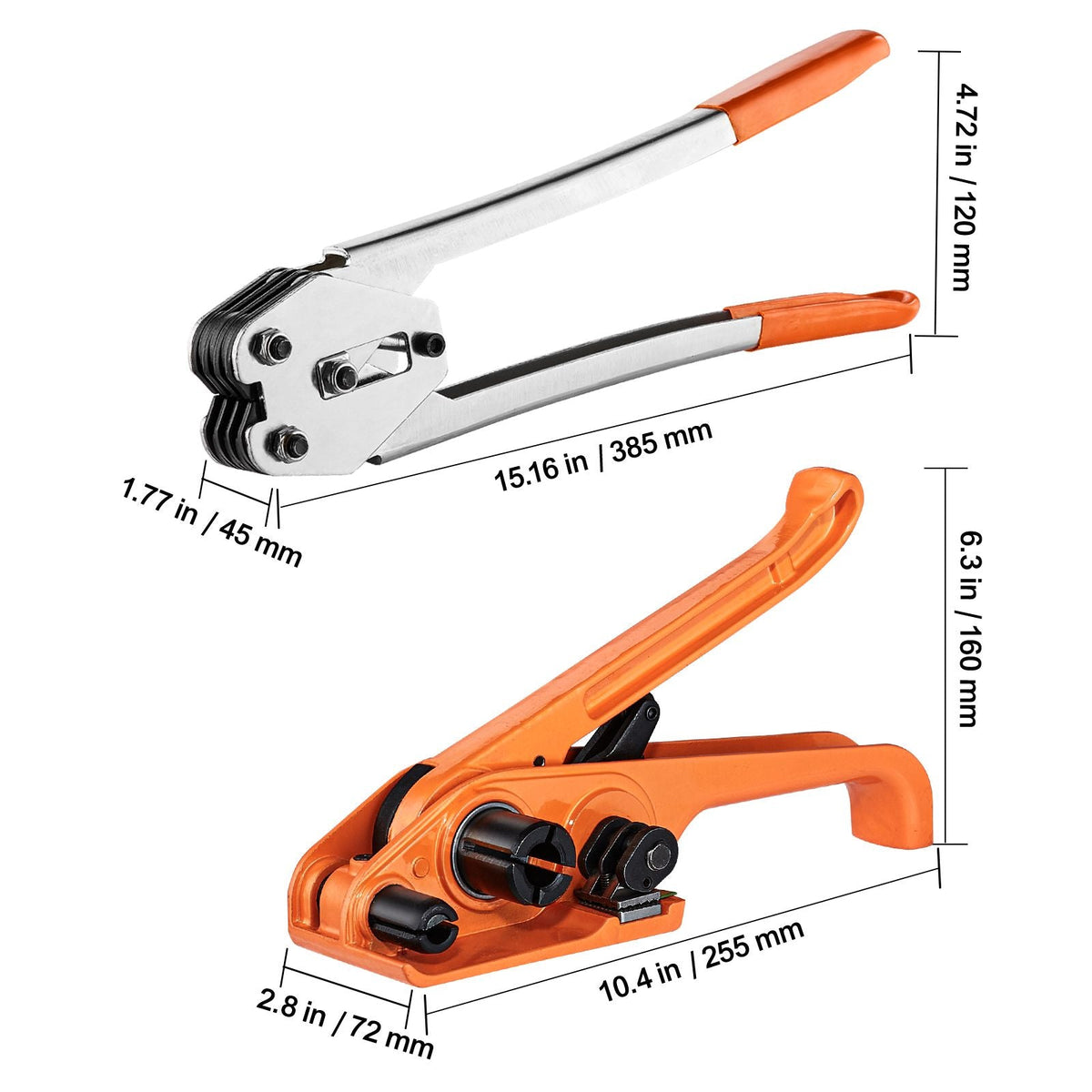 PP Banding Strapping Kit with Strapping Tensioner Tool, Banding Sealer Tool, 328 ft Length, 100 Metal Seals, Pallet Packaging Strapping Banding Kit, Banding Packaging Strapping for Packing
