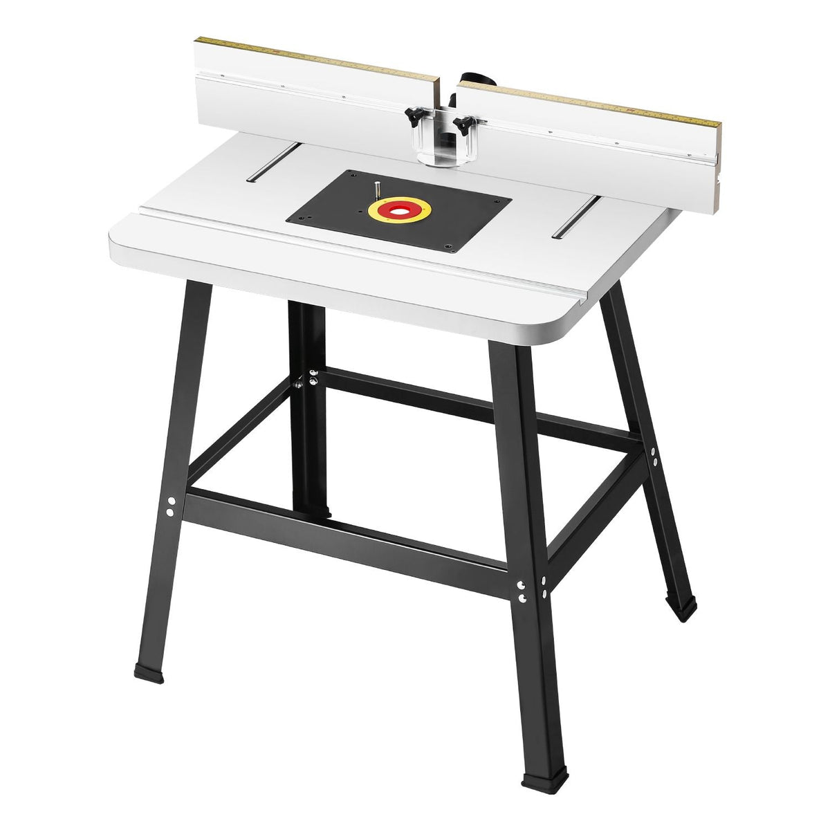 Precision Router Table System, 31.5 in x 23.9 in, Routing Table Accessory Kit with Adjustable Fence, MDF Top, Sturdy Metal Base, Dust Collection Port, Compatible with Routes & Various Drill Bits