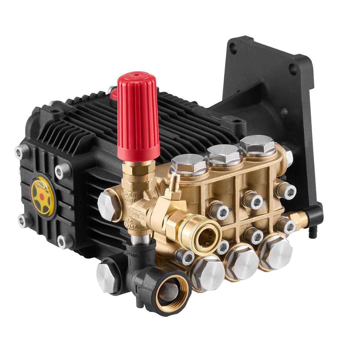 Pressure Washer Pump, 1" Shaft Horizontal Triplex Plunger, 4300 PSI, 4.4GPM, Replacement Power Washer Pumps Kit with 5 Nozzles, Compatible with Simpson MorFlex 40224, 40225, 40226, Santoprene