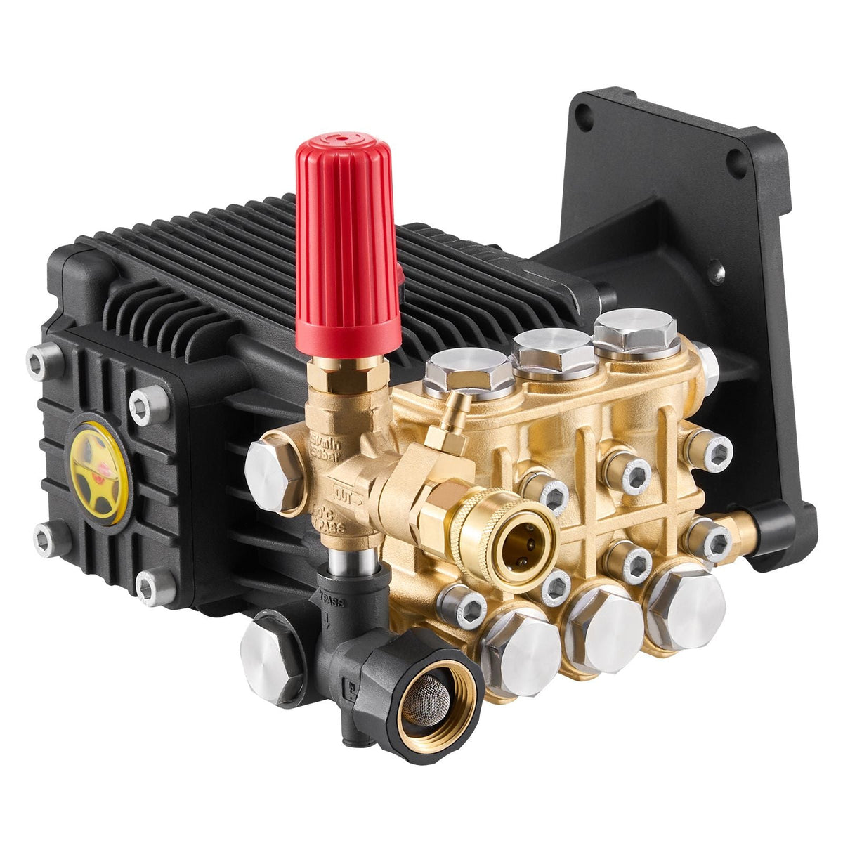 Pressure Washer Pump, 1" Shaft Horizontal Triplex Plunger, 4400 PSI, 4.4GPM, Replacement Power Washer Pumps Kit with 5 Nozzles, Compatible with Simpson MorFlex 40224, 40225, 40226, Santoprene