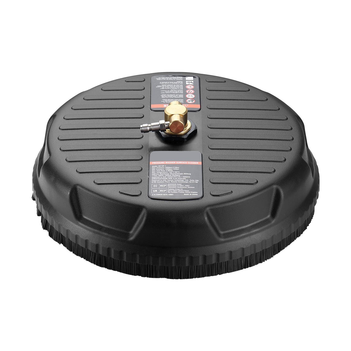 Pressure Washer Surface Cleaner Universal 15", Pressure Washer Attachment 4000 Max PSI with 2 Extension Wand, 1/4" Quick-Connect Connector Power Concrete Cleaner, For Floor Driveway, Patio