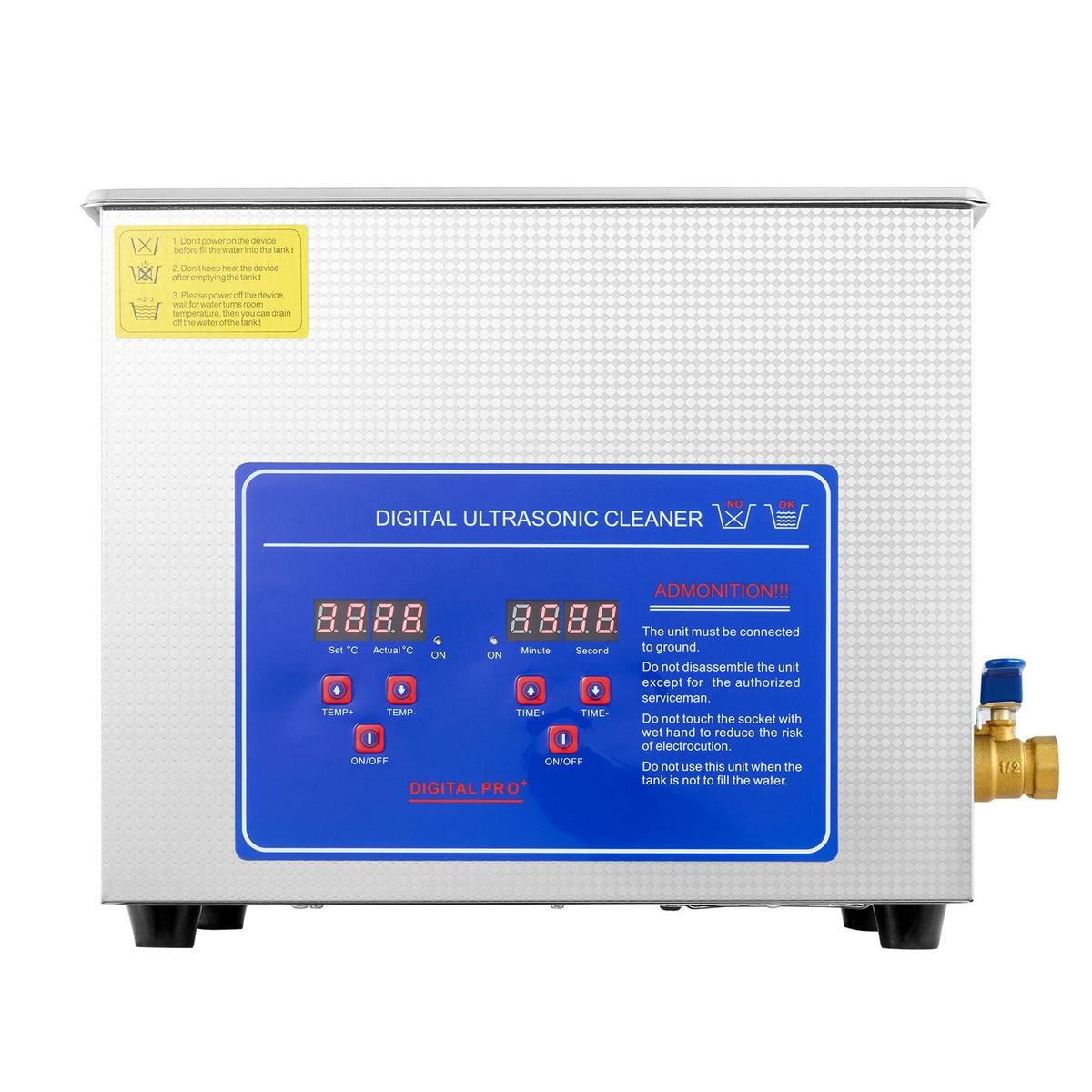 Professional Ultrasonic Cleaner, 10L Ultrasonic Jewelry Cleaner with Digital Timer & Heater, Stainless Steel Industrial Sonic Cleaner 40kHz for Glasses, Watches, Rings, Small Parts