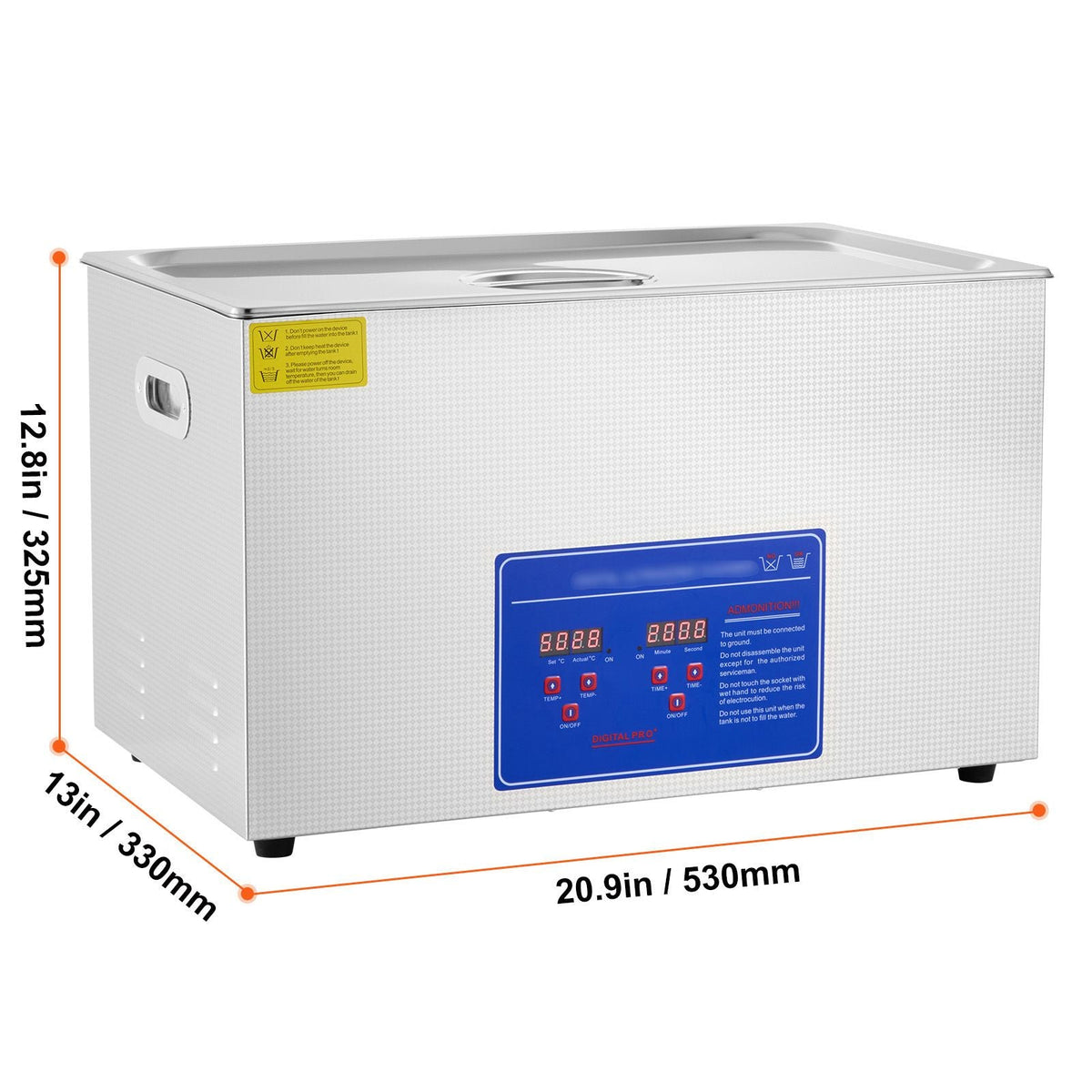 Professional Ultrasonic Cleaner, 30 L Ultrasonic Jewelry Cleaner with Digital Timer & Heater, Stainless Steel Industrial Sonic Cleaner 40kHz for Glasses, Watches, Rings, Small Parts
