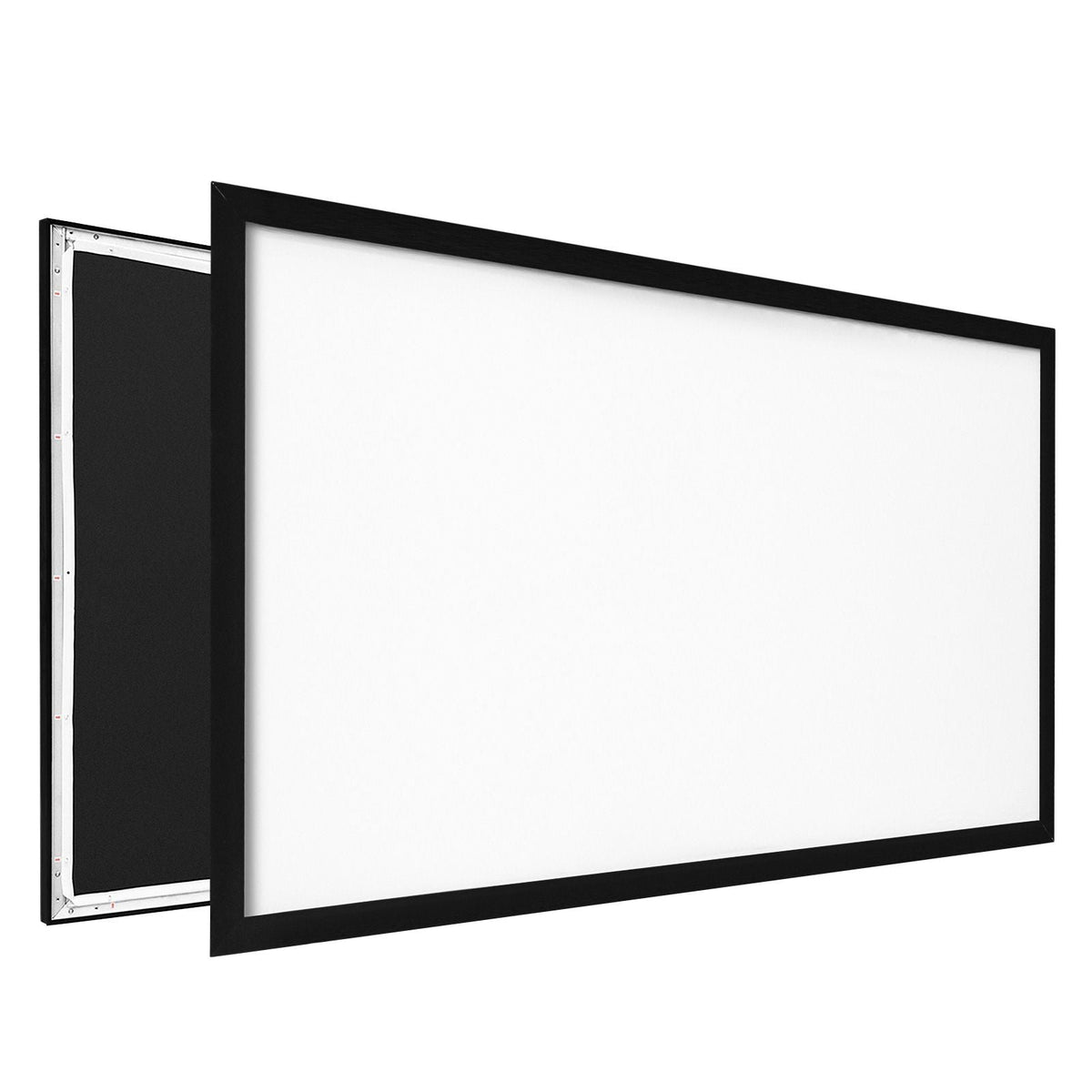 Projector Screen Fixed Frame 100inch Diagonal 16:9 4K HD Movie Projector Screen with Aluminum Frame Projector Screen Wall Mounted for Home Theater Office Use