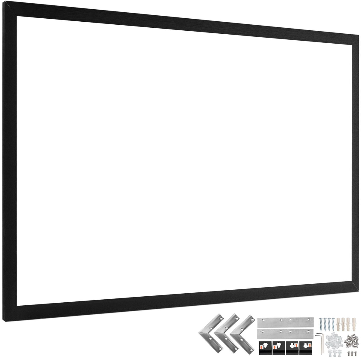Projector Screen Fixed Frame 100inch Diagonal 16:9 4K HD Movie Projector Screen with Aluminum Frame Projector Screen Wall Mounted for Home Theater Office Use