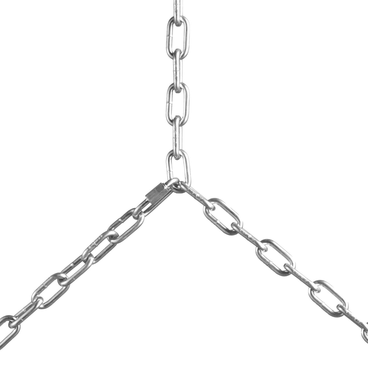 Proof Coil Chain, 3/16" x 10', 1100 lbs Safe Working Load, Zinc Plated Proof Tested Coil Chain with Two Quick Links, Galvanized Carbon Steel Link Chain for Towing, Hanging, Camping, Pet Towing