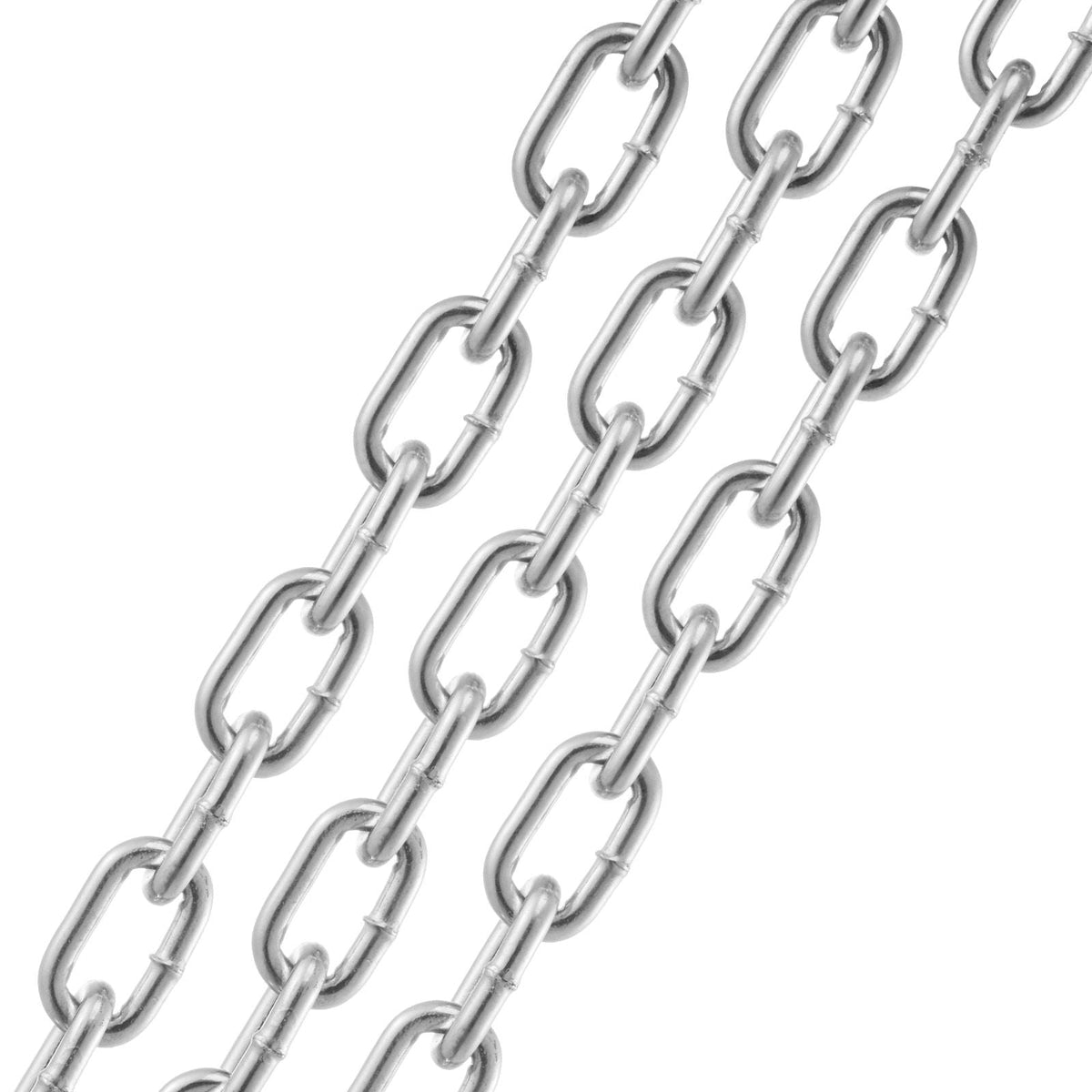 Proof Coil Chain, 5/16" x 6', 1980 lbs Safe Working Load, Zinc Plated Proof Tested Coil Chain with Two Quick Links, Galvanized Carbon Steel Link Chain for Towing, Hanging, Camping, Pet Towing